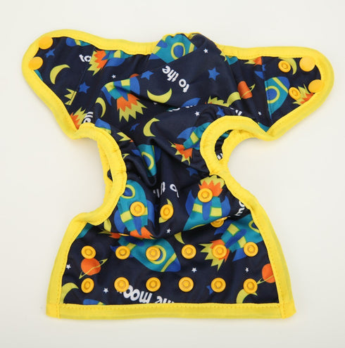 Newborn Baby Diaper Nappy Cover, Fits 8lbs-10lbs for Boys, To The Moon Design