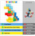 TENYEAH 56 3+ PCS Magnetic Blocks, Transparent Magnet Building Blocks for Toddlers, Preschool Educational Construction