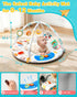 (0-12Mo) 5-Sensory 5 Tummy Montessori Baby Play Gym & Activity Mat for Brain Development | Zones + Toys |Portability
