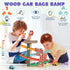 1-3, 6 4-Level 1 Wooden Car Ramp Toy for Toddlers Montessori Toy with Cars (Dinosaur & Racing), Car Ramp Race Track
