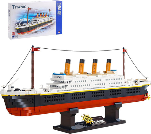 Micro Mini Blocks Titanic Building Block Set, Titanic Cruise Ship Model Kit for Adults & Kids (1288 Pieces)