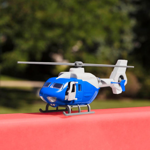 Driven by Battat 7-Inch Rescue Helicopter Toy with Lights & Sounds, Opening Doors, Durable Design for Boys & Girls