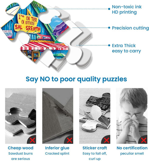 najiaxiaowu 500 Summer 500 20.5 15 Piece Puzzles for Adults,Beach Surf Shack Puzzle,Recycled Cardboard Jigsaw Puzzles