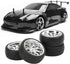 VBESTLIFE RC Tire Set, 4Pcs 2.6inch Rubber Tires with Plastic Rims for Most 1:10 Scale Flat Sports Car