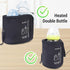 Buachois Baby Bottle Warmer Sleeve, Portabl USB Dual Milk Heat Keeper,Rechargeable Car Baby Bottle Warmer for Indoor