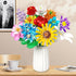 Flower Bouquet Building Set, 1009PCS DIY Plant Decoration, 12 Artificial Flowers for Ages 6+, Gift Idea