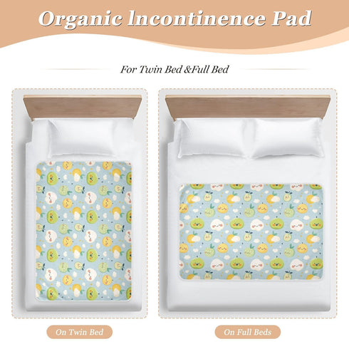 siphylline 52" 34" Cartoon Cute Fruits Cloud Blue Extra Large Resuable Changing Pad Covers Water Resistant Pee Pads
