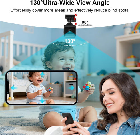 Zyee Syee 4k Security Camera for Home Use, Wireless Indoor Camera with Night Vision, Motion Detection & Real-Time
