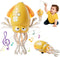 Electric Crawling Octopus Toy with LED Lights & Music, Smart Obstacle Avoidance,