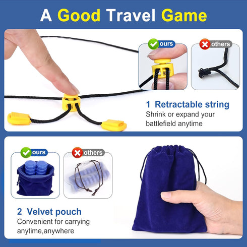 LITTLE YIFINI Magnetic Chess Game, Magnet Game with String, Puzzle Strategy Family Games, Party Travel Desktop Game