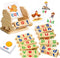 Montessori Learning Toys Gifts for Kids 3-5 Years, Wooden Reading Blocks, Preschool Activities & Flash Card Games