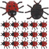 TOYANDONA 25 Pieces Mini Ladybug Figurine Fake Ladybug Toy Garden Decoration Halloween Prank Props for Kids