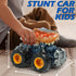 Oriate T-rex Dinosaur Toy Cars for Kids 3-8, Friction Powered Monster Truck, Push n Go Car