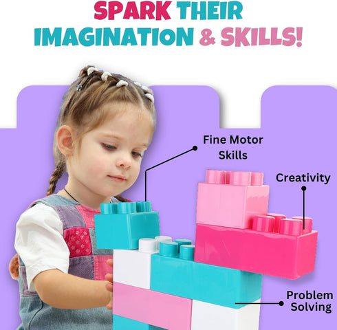 Liberty Imports 24 PCS Giant Blocks for Toddlers, Set of Plastic Large Building Blocks for Kids Creative Play