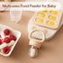 2 Pack Silicone Baby Fruit Feeder with Mini Freezer Tray, Breastmilk Popsicle Molds for Baby Teething Relief, Teethers
