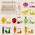 HERSITY Wooden Play Food Set - Cutting Fruits & Veggies Toys for Toddlers 1-3 - Montessori Educational Toys