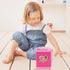 Kids Mini Simulation Electric Automatic Washing Machine, Lightweight Small Appliance with Realistic Details (Pink)