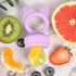 Bessentials Baby Fresh Fruit Food Feeder - 2 Pack Silicone Mesh Feeders for Infant Safe Self Feeding (Purple+Misty