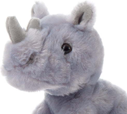 The Petting Zoo Rhino Plush Toy, Gifts for Kids, Wild Onez Zoo Animals (8 inches)