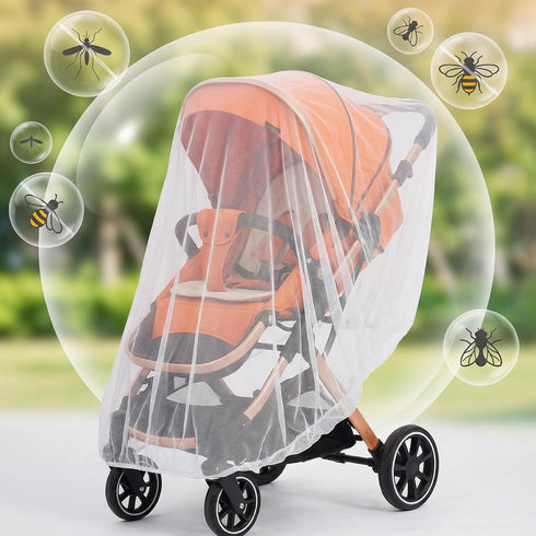 Sucrain 2 Pack Seat,Bassinets,Cradles,Pack Baby Mosquito Net for Stroller,Car N Plays and Portable Mini Crib,Travel