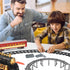 Finger Rock City Train Tracks Building Block Set, 212 Pcs Flexible Rails for Kids - Straight Curved Tracks for Railroad