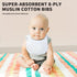Muslin Baby Drooling Bibs Unisex Soft & Absorbent Multi-Layer Baby Bibs for Drooling and Teething Boys Girls