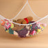 Stuffed Animal Hammock, Toy Storage Net, LXUNYI Jumbo Wall Corner Organizer for Kids' Stuffed Animals (White)