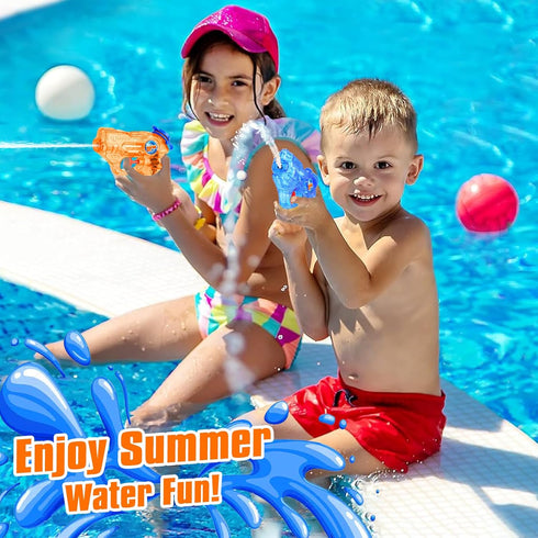 Mini Water Gun for Kids - 2 Pack Soaker Blasters for Summer Outdoor Swimming Fun