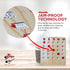 MR CHIPS Jam-Proof Fingertip Slide Bingo Cards with Sliding Windows - 25 Pack in Tan Style