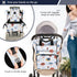 SUABO Backpack Mushroom Snail Ladybug Pattern Baby Diaper Bag Large Bag Waterproof Travel Diaper Bags for Moms and Dads