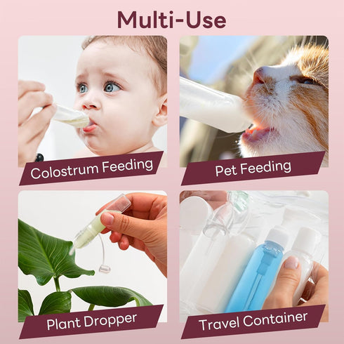 5ml/6pcs Horigen Colostrum Collection Kit, Catch, Feed & Store Portable Colostrum Container, Leakproof, Reusable Breast