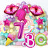 9pcs Pink Foil Balloons for Pink Princess Doll Theme Party, Hot Pink Girls Head Balloons, Baby Shower Decorations (7)