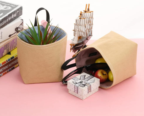 CM Mini Hanging Basket, Small Storage Bag Decor Bin for Wall & Door, Foldable Basket Bin, 2 Pcs
