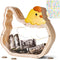 Wooden Chicken Piggy Bank for Kids, Unbreakable Easter Pullet Coin Chicken Bank