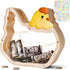 Wooden Chicken Piggy Bank for Kids, Unbreakable Easter Pullet Coin Chicken Bank