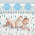 TILLYOU Baby Crib Sheets, 2 Pack Super Soft Toddler Bed Sheets for Standard Crib Mattress 28x52in, Blue Clouds and Stars