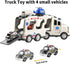 5 Pack 3 4 5 6 3-9 TEMI Ambulance Vehicle Toddler Truck Toys for Year Old Boys, Friction Powered Cars with Toy