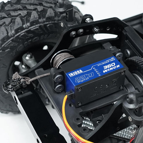 INJS022-360 22KG 360 25T Winch INJORA Rotation Digital Servo with Low Profile Spool for RC Crawler Car Boat Model