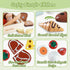 Sets 3+ Wooden Play Food for Kids Kitchen, Breakfast Food Toys for Toddlers Year Old, Pretend Food Play Cutting Bakery
