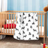 KICPOAY Pug Dog Black Baby Swaddle Blanket for Boys and Girls, Muslin Baby Receiving Swaddle Blanket, Soft Cotton