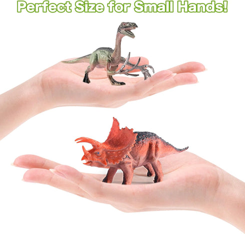 3-5,45PCS Playset Dinosaur Toys for Kids Realistic Jurassic Dinosaurs Figures with Eggs&Trees&Fence to Create a Dino