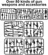 Ulanlan Pack 6 80 Military Weapons Guns and Accessories for Minifigures, Custom Military War Gears Building Blocks Toy
