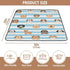 EtherSpher 1-Piecing 50'' 50''alfombrilla Blue White Striped Dog Large Stylish Baby Care Play mat for Floor Foldable