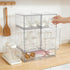 5 Pack Countertop MINMUNJIU Baby Bottle Organizer, Clear Space-Saving Stackable Drawer with Handle, Baby Bottle Storage
