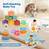 61218 1+ Montessori Toys for Babies Ages Months with Sensory Shape Sorter Matching Game Box Stacking Cups Soft Ring
