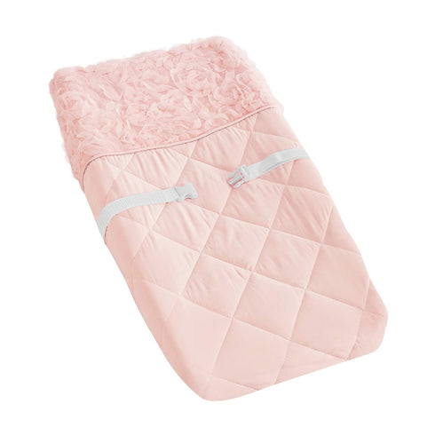 Sweet Jojo Designs Pink Floral Rose Girl Baby Nursery Changing Pad Cover