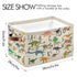 Emelivor Closet ABC Dinosaurs Storage Bin Collapsible with Handle Rectangle Waterproof ABC Dinosaurs Basket for Storage