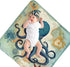 Map Octopus Sea Animals Baby Swaddle Blanket with Beanie Set, Newborn Receiving Blankets 35.4"X 35.4" Compass Soft Swaddle Wrap Baby Stuff for Infant Boy Girl Gift by Fiephvsa