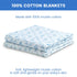 Delta Children 100% Cotton Muslin Baby Receiving Blankets 47x47 Inches, Pack of 2 Blue Botanicals