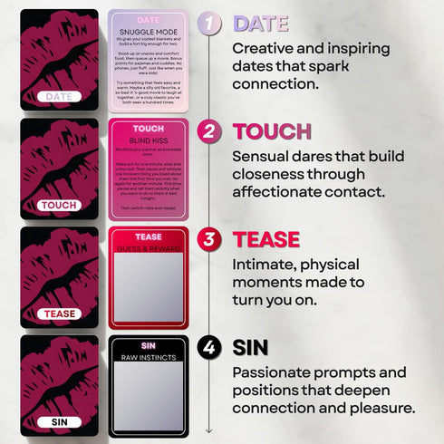 Renaco Gift Company 80 4 Cards Couples Games for Adults, Levels Scratch Off Bedroom Card Game, Romantic Date Night